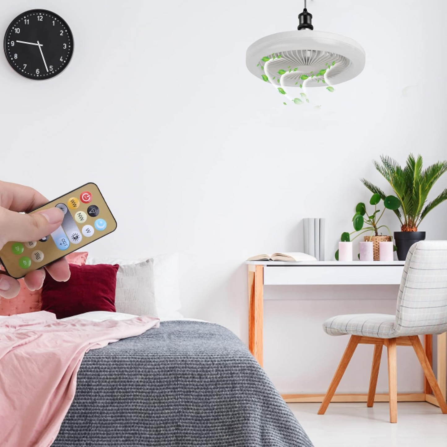 Ventilador de Techo con Lámpara LED Inteligente