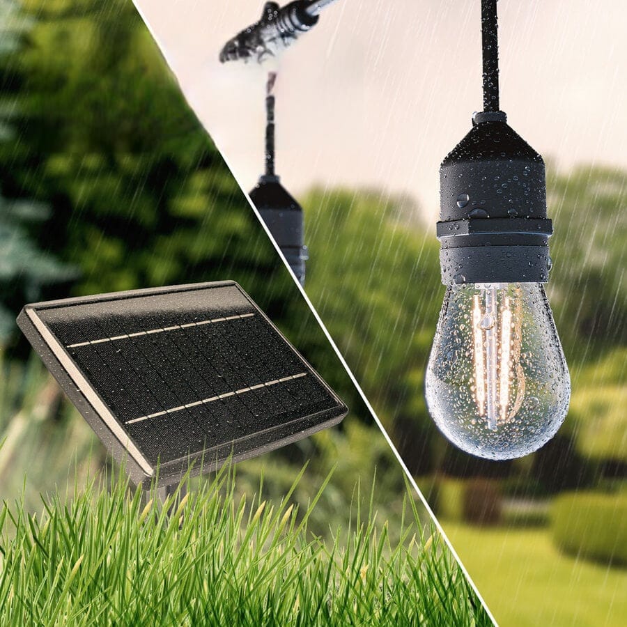Kit de 10 Luces Solares - Cadena de 5 Metros para Decoración Exterior