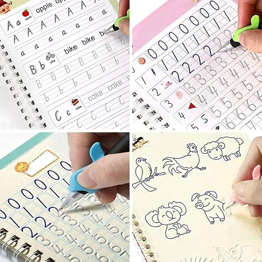 Set 4 Cuadernos Magic Caligrafía
