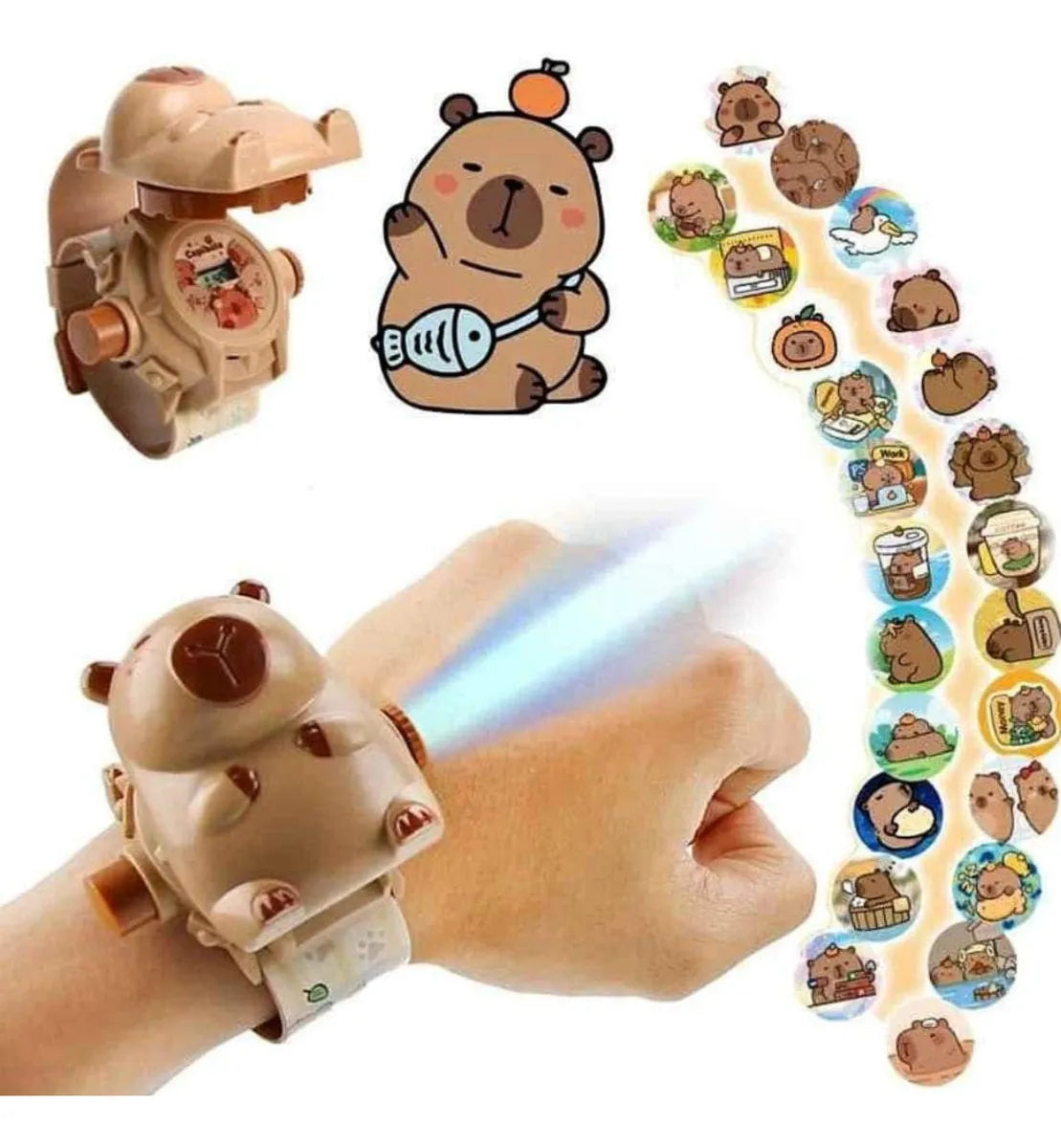 RELOJ PROYECTOR CAPIBARAS (2 UNIDADES)
