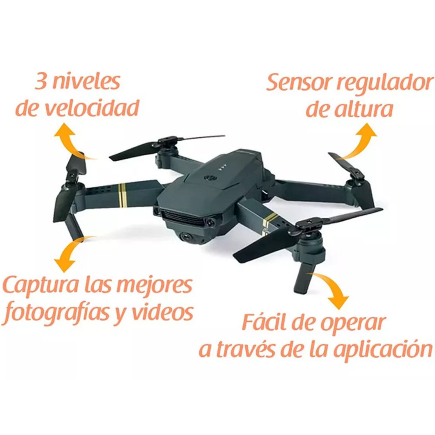 MINI DRON CON CÁMARA WIFI FULL HD 4K